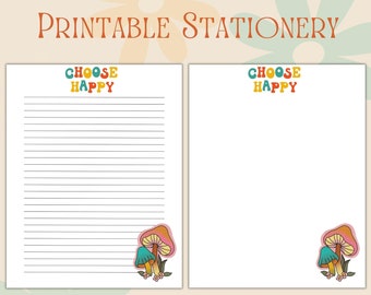 Mushroom Stationery: carta da lettere retrò (download digitale)