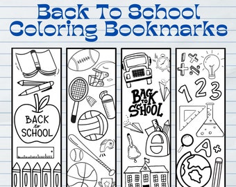 Marcadores para colorear de regreso a clases: Actividad para el aula (Descarga digital)