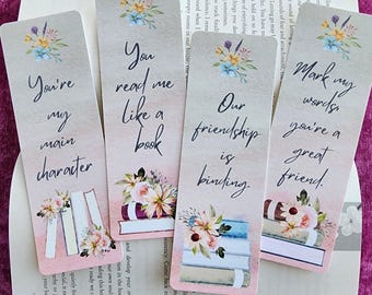Friendship Bookmarks: Book Club Gift, Book Lover Present
