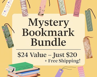 Mystery Bookmark Bundle, Bookmark Bundle, Bookish Items, Book Supplies, Surprise Bookmark Pack, Bookmarks