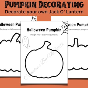 Pumpkin Decorating, Halloween Party Games, Pumpkin Coloring, Pumpkin Templates, Halloween Party Printable, Halloween Coloring Pages