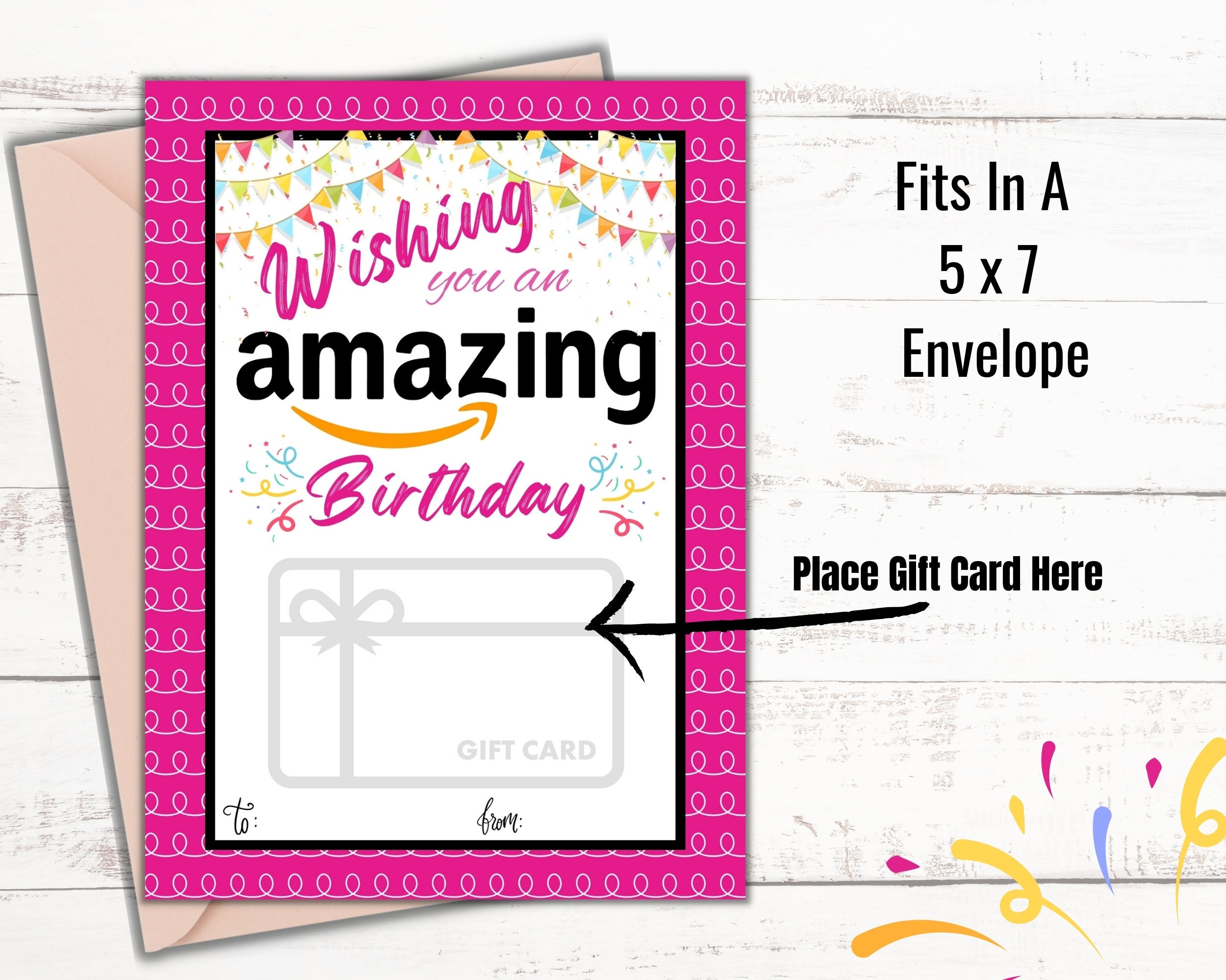Birthday Gift Card Holder, Printable Gift Card Holder, Printable ...