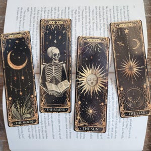 Tarot Bookmarks, Spiritual Bookmarks Set, Mystical Bookmarks, Astrology Bookmarks, Celestial Bookmarks, Horoscope Bookmarks, Witchy Bookmark