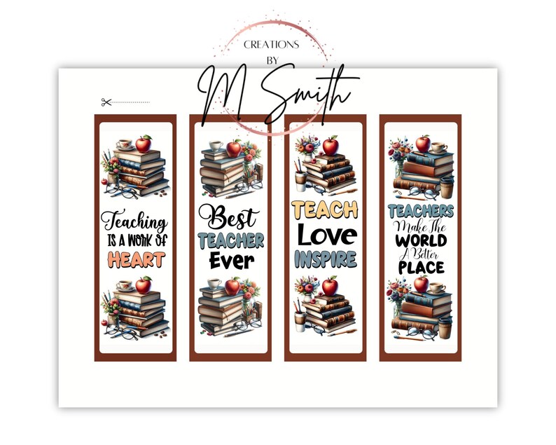 Good Work Bookmark Teacher Appreciation Bookmarks: Set of 4 Printable Designs (PDF) - Etsy