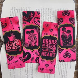 Dark Romance Bookmark Set, Valentines Bookmarks, Dark Fantasy, Book Club Gifts, Literary Gifts, Gothic Bookmarks