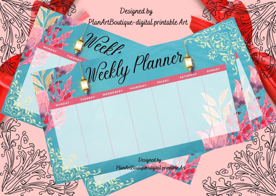 Digital Planner Printable WEEKLY PLANNER Instant Download for Planning ...
