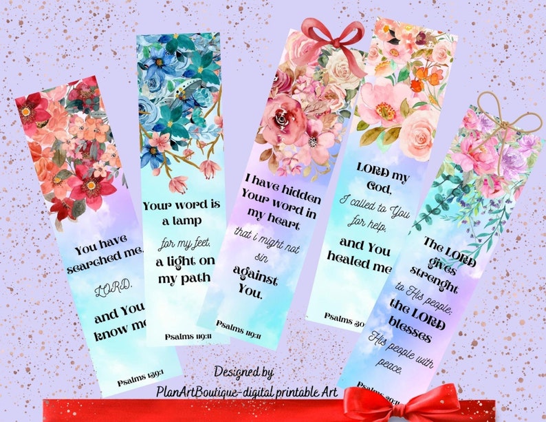 Printable Bible Verses Bookmarks PSALMS QUOTES Instant Digital - Etsy