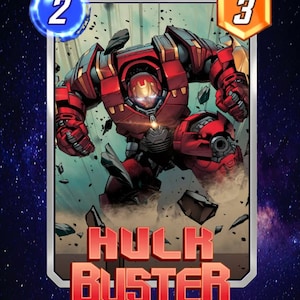 Marvel Snap Cards Natuurkunde Hulk Buster-videogame