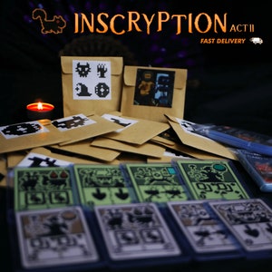 Inscryption Card game with 206 Laminated cards with playmat!