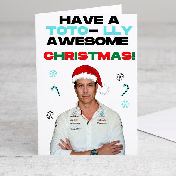 F1 Mercedes Christmas Card - Toto Wolf Xmas Card