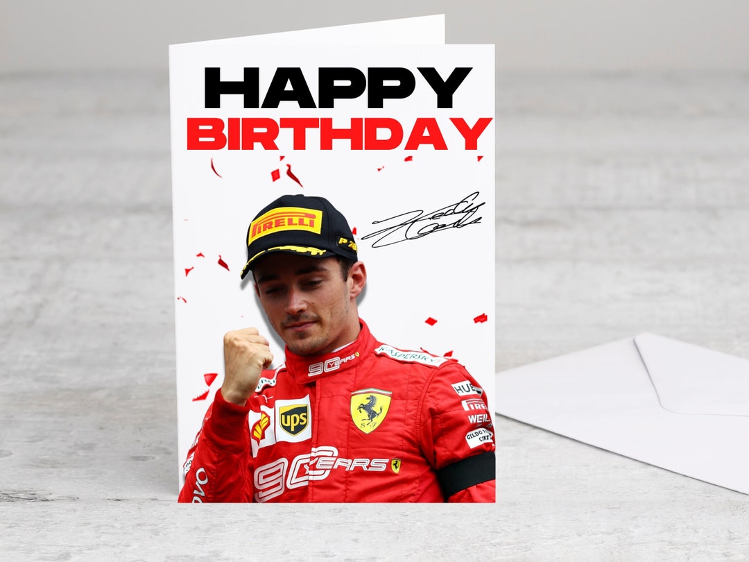 Happy Birthday Charles Leclerc F1 Birthday Card - Etsy UK