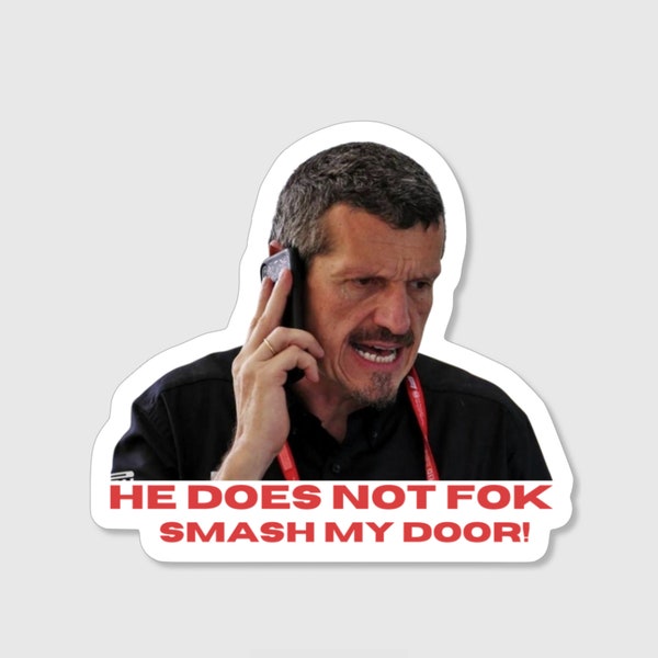 Guenther Steiner HAAS F1 Sticker - Laptop Sticker - Phone Sticker - Car Sticker