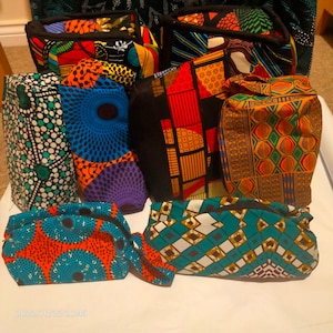 Bolsa cosmética com estampa africana de Ancara - bolsa de maquiagem, bolsa de higiene pessoal, estojo de viagem, bolsa, bolsas, acessórios, organizador de maquiagem
