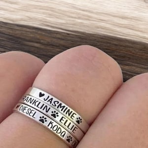 Titanium Ring-Family Ring,Titanium Letter Ring,Women Gift-Wedding Ring-Personalized Ring-Love Ring-Men Titanium Ring-Unisex Ring