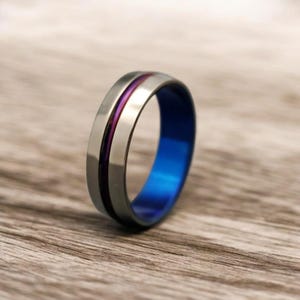 Anodized Titanium Ring–Unique Lightweight Band-Titanium Ring-Unisex Wedding Ring-Rainbow Titanium Ring-Vibrant Ring-Metallic Ring-Ring