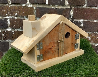 Handmade Solid wood Birdhouse / Nest box / Natural Wood Amazing birdhouse