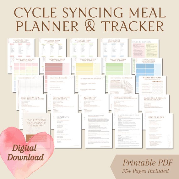 Cycle Syncing Meal Planner: Hormone Health & Recipe Guide (Printable PDF)