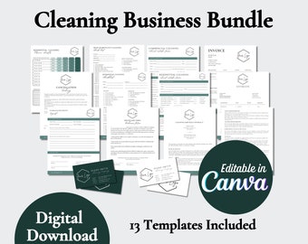 Cleaning Service Business Templates: Editable Forms Bundle (Digital Download)