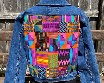 Lila Kente Jeansjacka