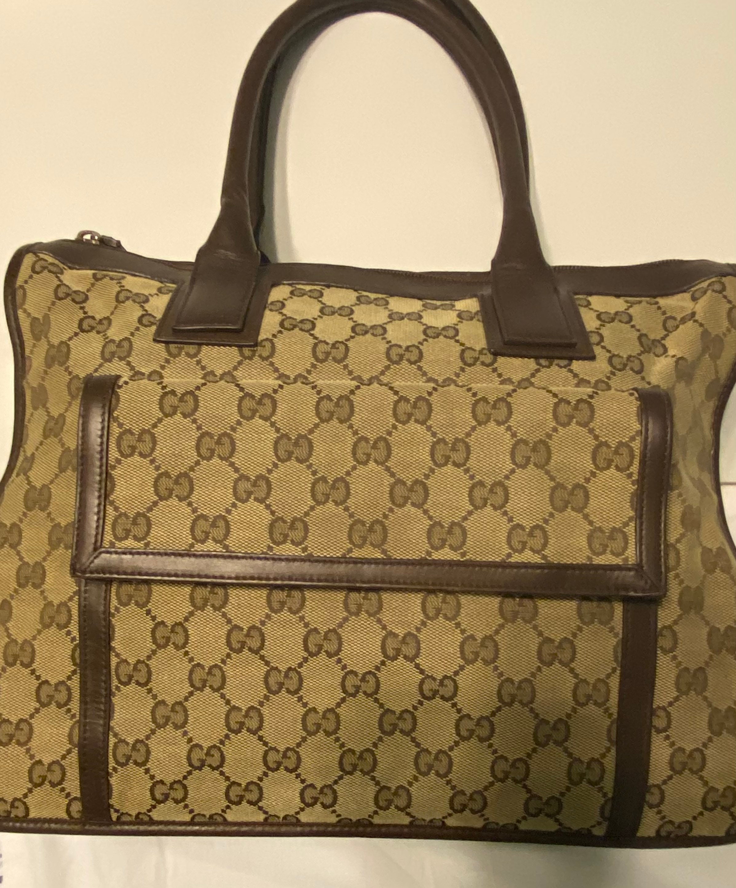 Gucci Vintage Classic Brown Monogram Coated Canvas and Leather Large W –  Amarcord Vintage Fashion