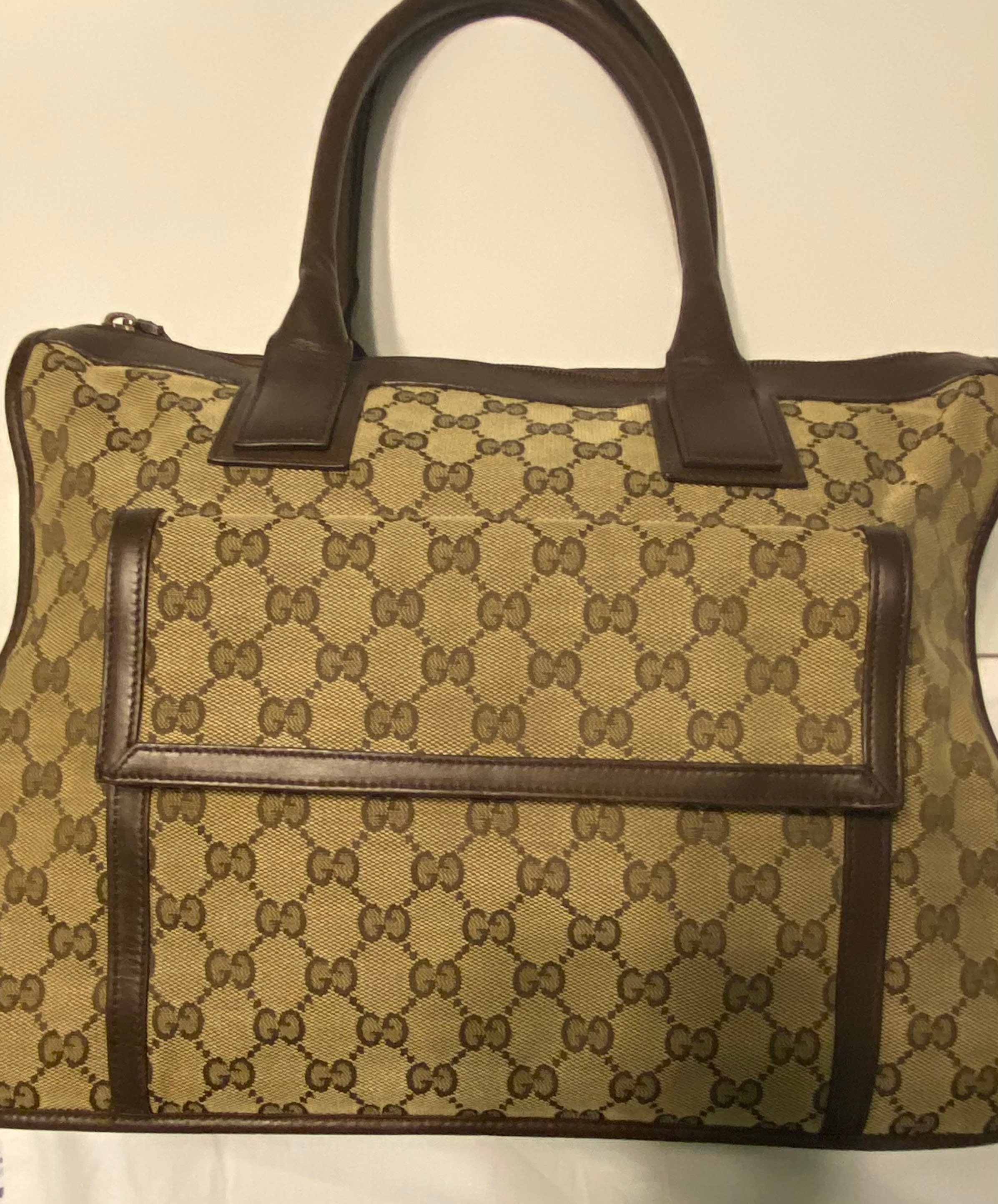 Gucci Beige Original GG Canvas Vintage Web Convertible Tote