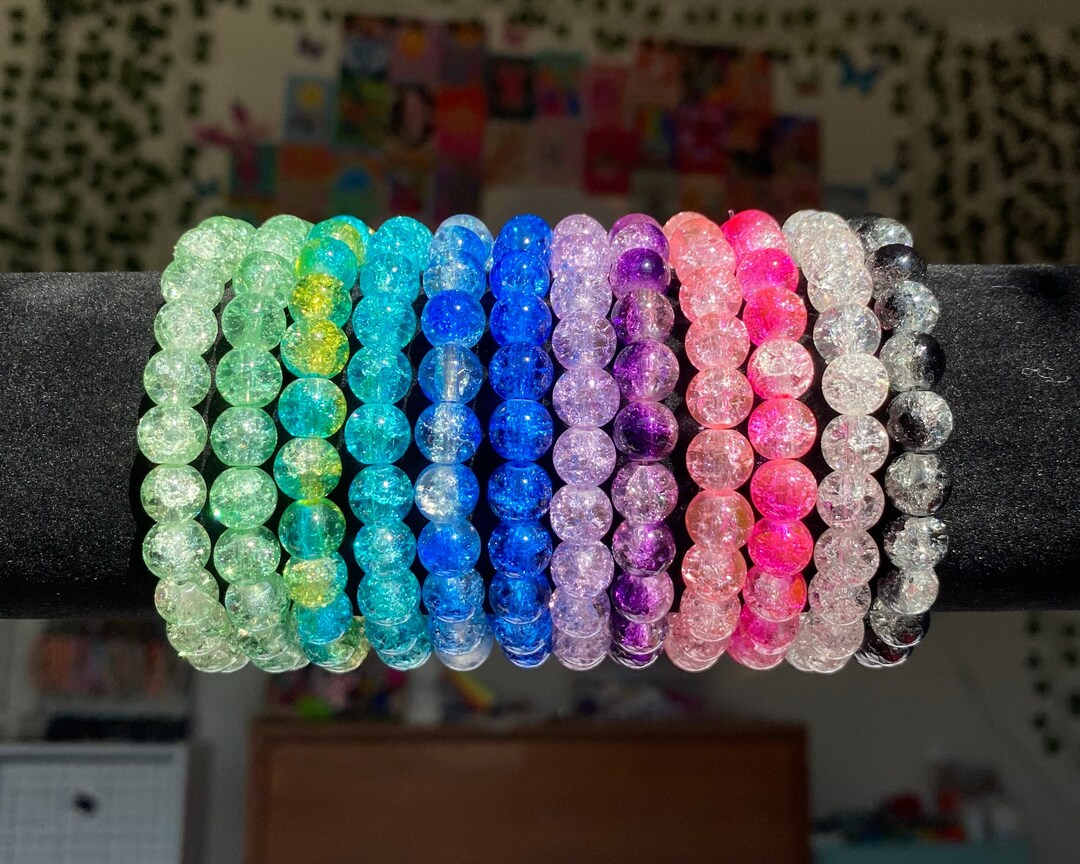 Glass bead bracelets best sale