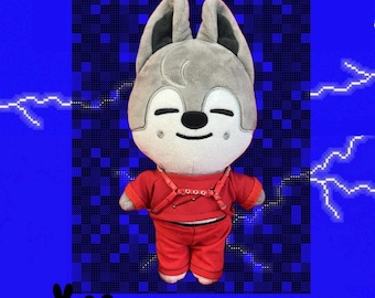 Handmade SKZOO Outfit Wolf Chan (Bang Chan) • Thunderous MV Inspired Stray Kids Plush Clothes • K-Pop Fanmade Doll Outfit