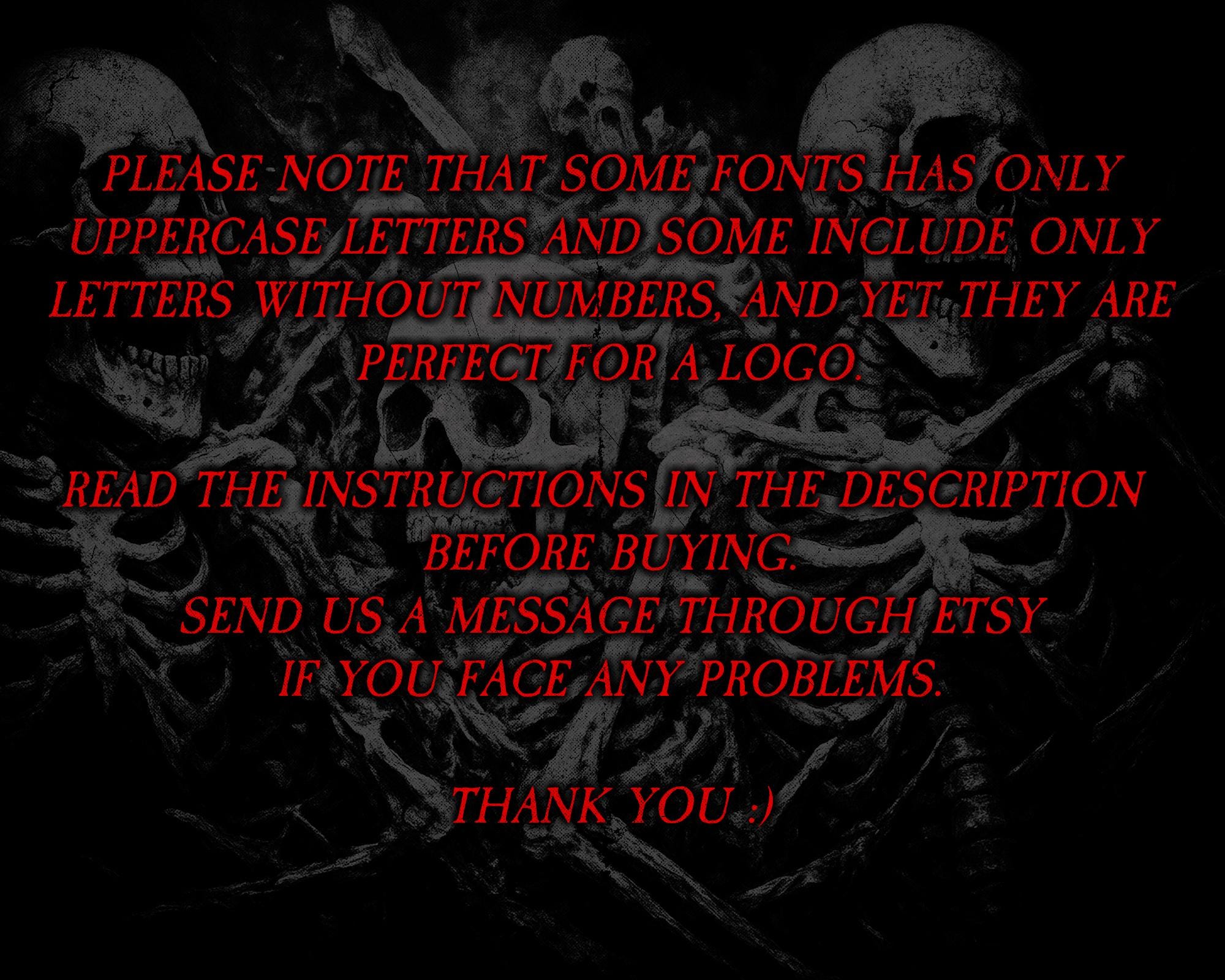 15 Premium Death Metal Fonts Bundle TTF OTF, Black Metal Fonts for Band ...