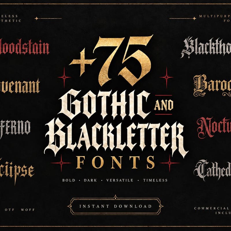 Blackletter Font Photoshop - Etsy