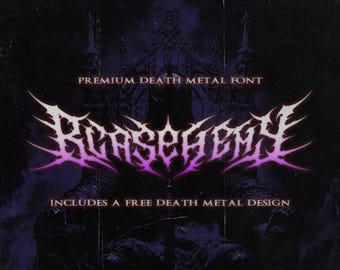 Death Metal Font 10 and Brutal Design for Logos, Posters, Album Covers, Merch, Tees – Perfect for Deathcore, Black Metal, Grindcore Projects