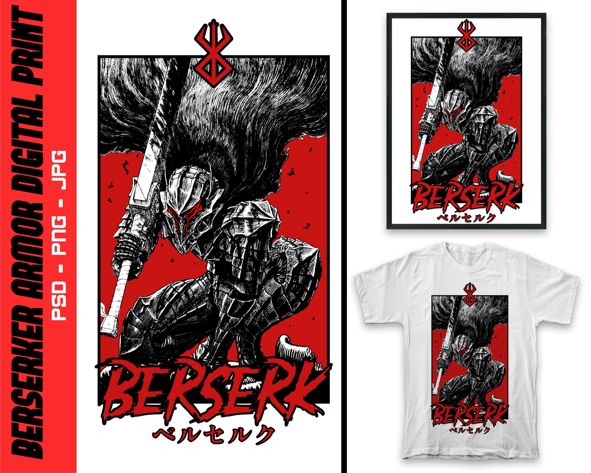 Berserk minimalist poster  Berserk, Anime printables, Anime cover photo