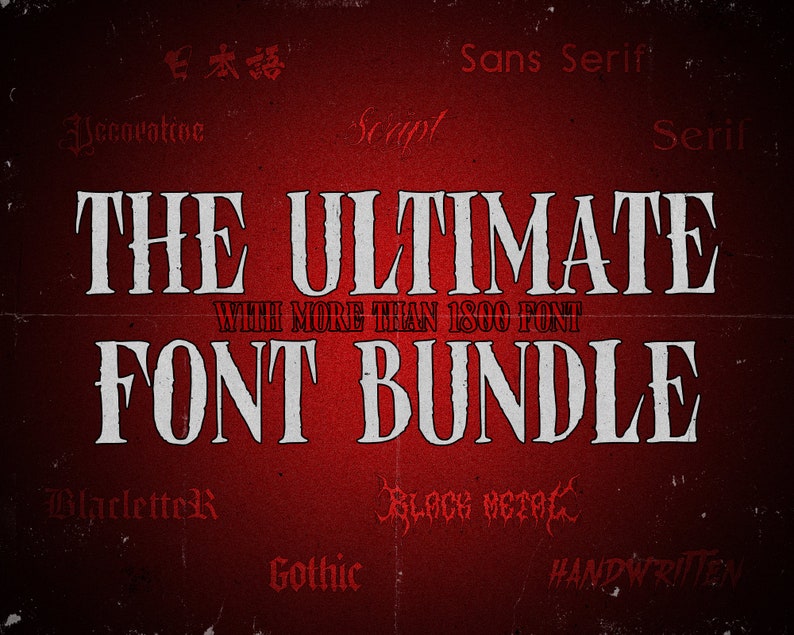 The Ultimate Font Bundle - 1800+ Premium TTF/OTF Fonts for Crafting and ...