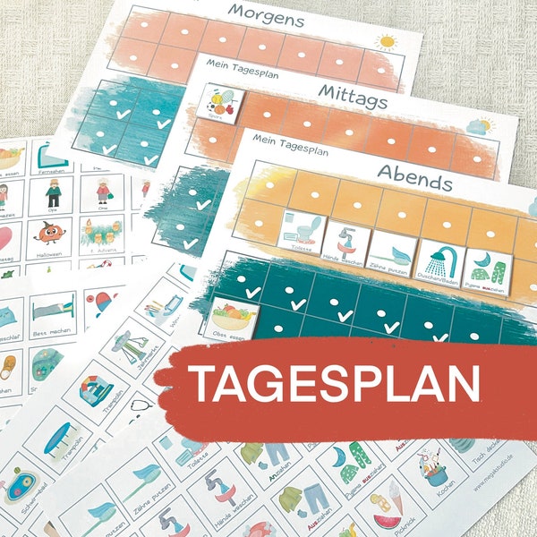 Morgen & Abendroutine für Kinder / Routineplan für Kinder/ zum ausdrucken, Download, PDF Aufgabenplaner