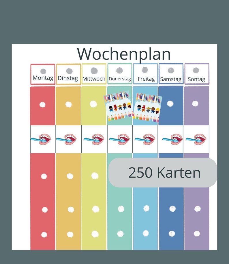 Wochenplan Kind PDF Zum Ausdrucken Download Aufgabenplaner - Etsy