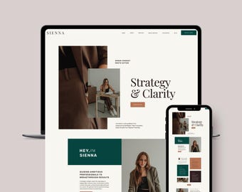 Business Coach Website Template | Showit Website Template For Coach | Premium Website Templates | Coaching Website Template