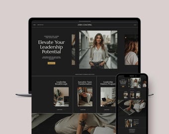 Coaching Website Template | Showit Website Template For Coach | Life Coach Website Template | Business Coach Website Template