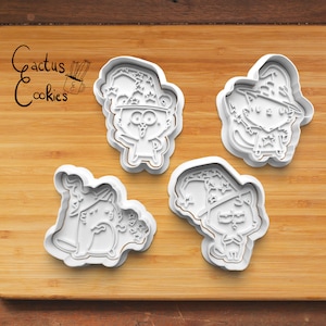 Digital STL file download for Wizard Cats cookie cutter