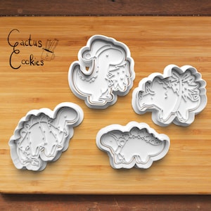 Digital STL file download for christmas dinosaur cookie cutter