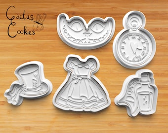 Digital STL file download for Alice in Wonderland cookie cutter