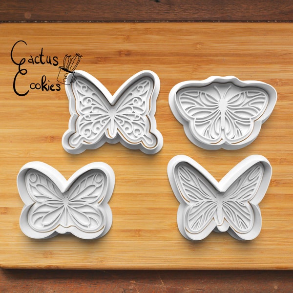 Digital STL file download for Butterflies cookie cutter