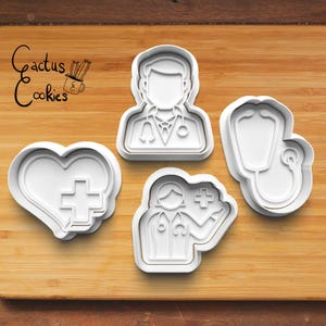 Digital STL file download for Doctor Nurse cookie cutter