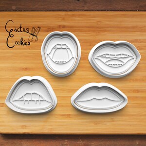 Digital STL file download for Lips Mouth cookie cutter