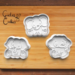 Digital STL file download for cute Elephant cookie cutter