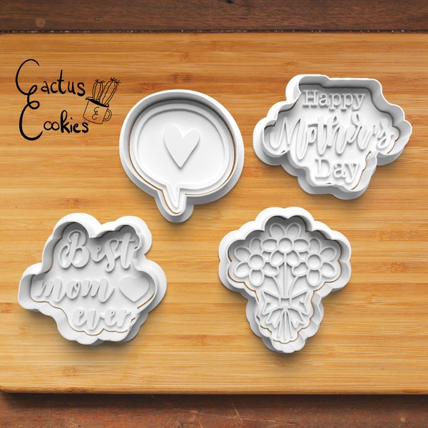 Digital STL file download for mothers day cookie cutter