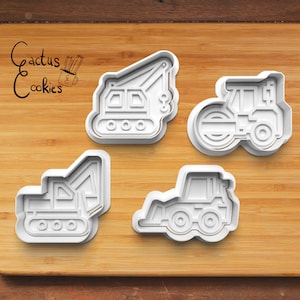 Digital STL file download for Construction Vehicles cookie cutter