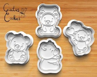 Teddy Bears Cookie Cutter STL File (Digital Download)