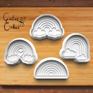 Digital STL file download for Rainbows cookie cutter