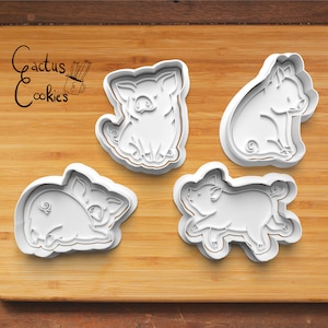 Digital STL file download for pig cookie cutter