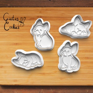 Digital STL file download for french bulldog cookie cutter