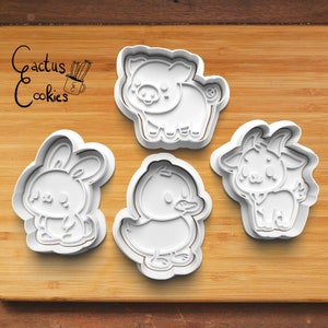 Digital STL file download for Sweet Animals cookie cutter